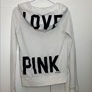 LOVE PINK zip up hoodie